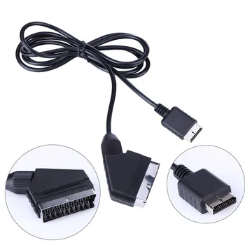 1.8 m RGB Scart Кабел За Sony Playstation PS1, PS2, PS3 TV AV Подмяна на Проводници за Свързване на Игрова Кабел Тел за Конзоли PAL/NTSC