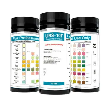 100 ленти от URS-10T Реактив за анализ на урината Ленти 10 Параметрите на Тест лента за анализ на урината Lactic, нитрити, уробилиноген, протеин, рН,