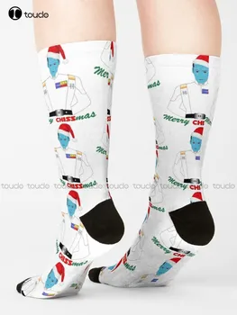 Весели Коледни Чорапи Grand Admiral Thrawn Star, Дълги Чорапи За Мъжете, Дизайнерски Щастливи Сладки Чорапи, Креативни, Забавни Чорапи, Нов Популярният Подарък