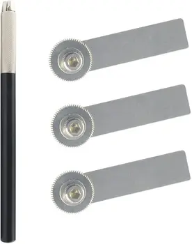 Инструмент за производство на нитове модели JOYSTAR с 2 комплекта от 3 колела с различни по стъпка на зъбите за реда копчета